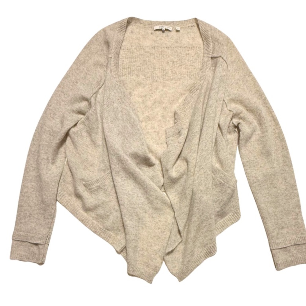360 Cashmere Wrap Around Sweater Oatmeal Size M 100% Cashmere